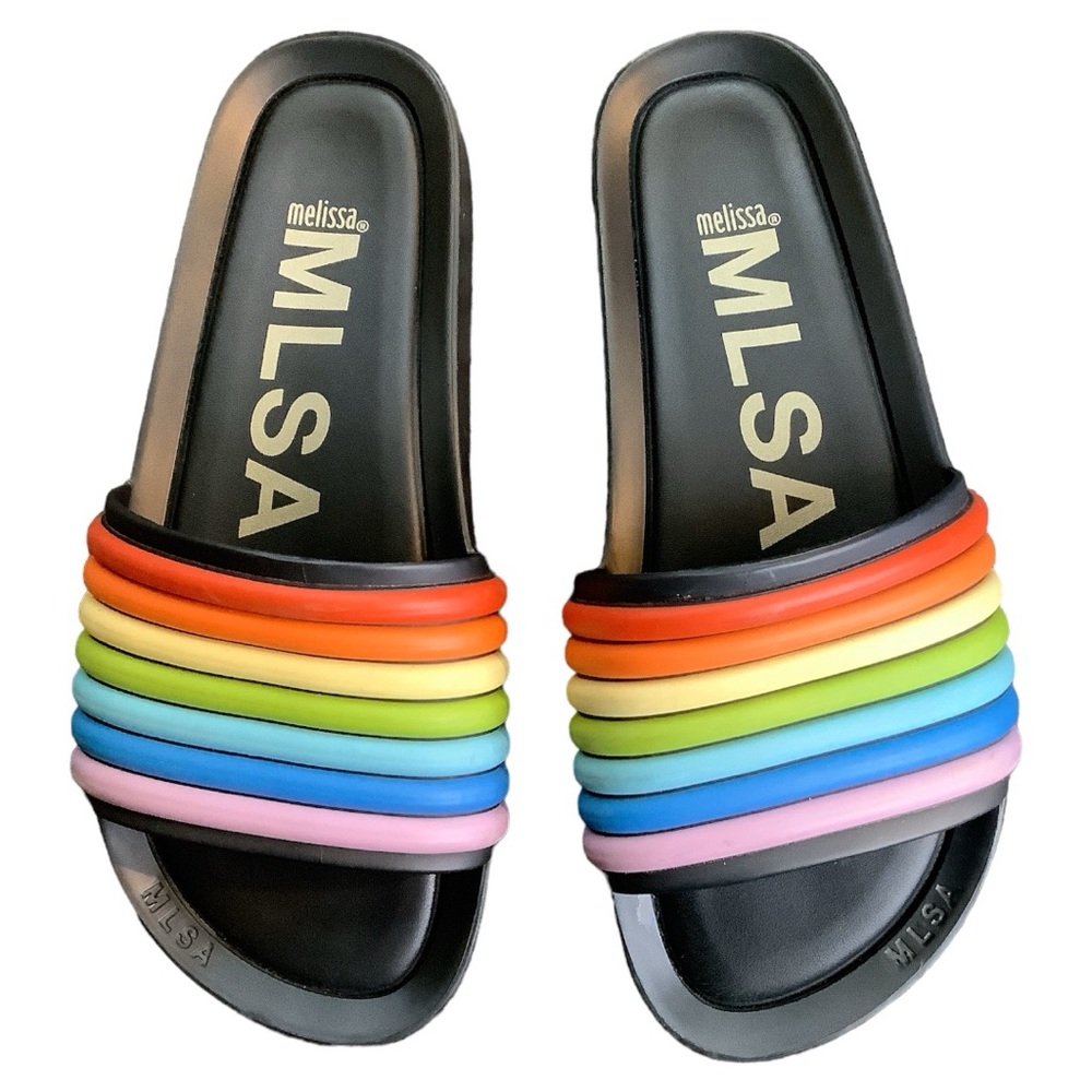 Melissa rainbow slides size 10 - Picture 1 of 3